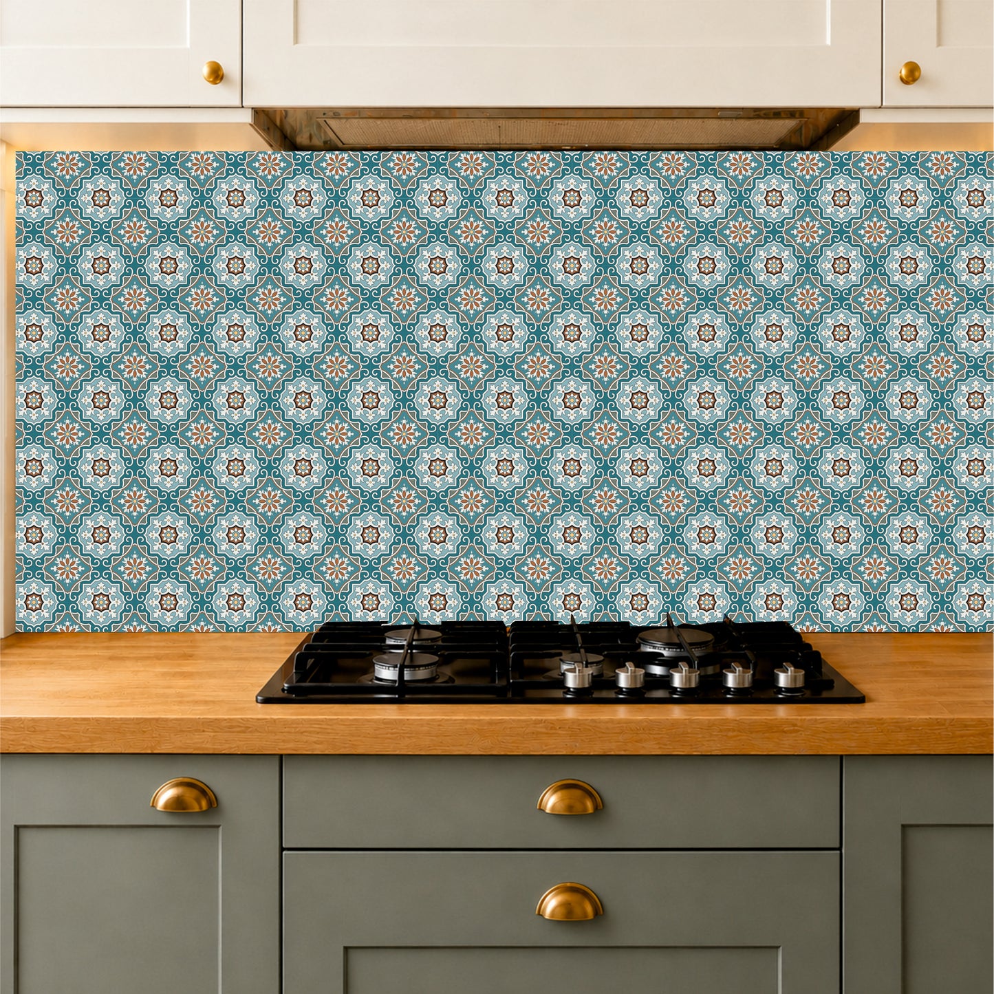 Azure Heritage Mosaic Tile Sticker