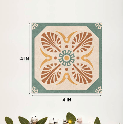 Terracotta Blossom Trellis Tile Sticker
