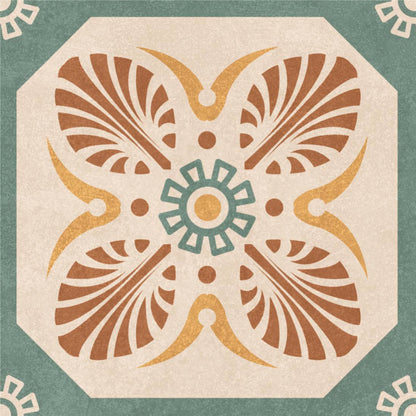 Terracotta Blossom Trellis Tile Sticker