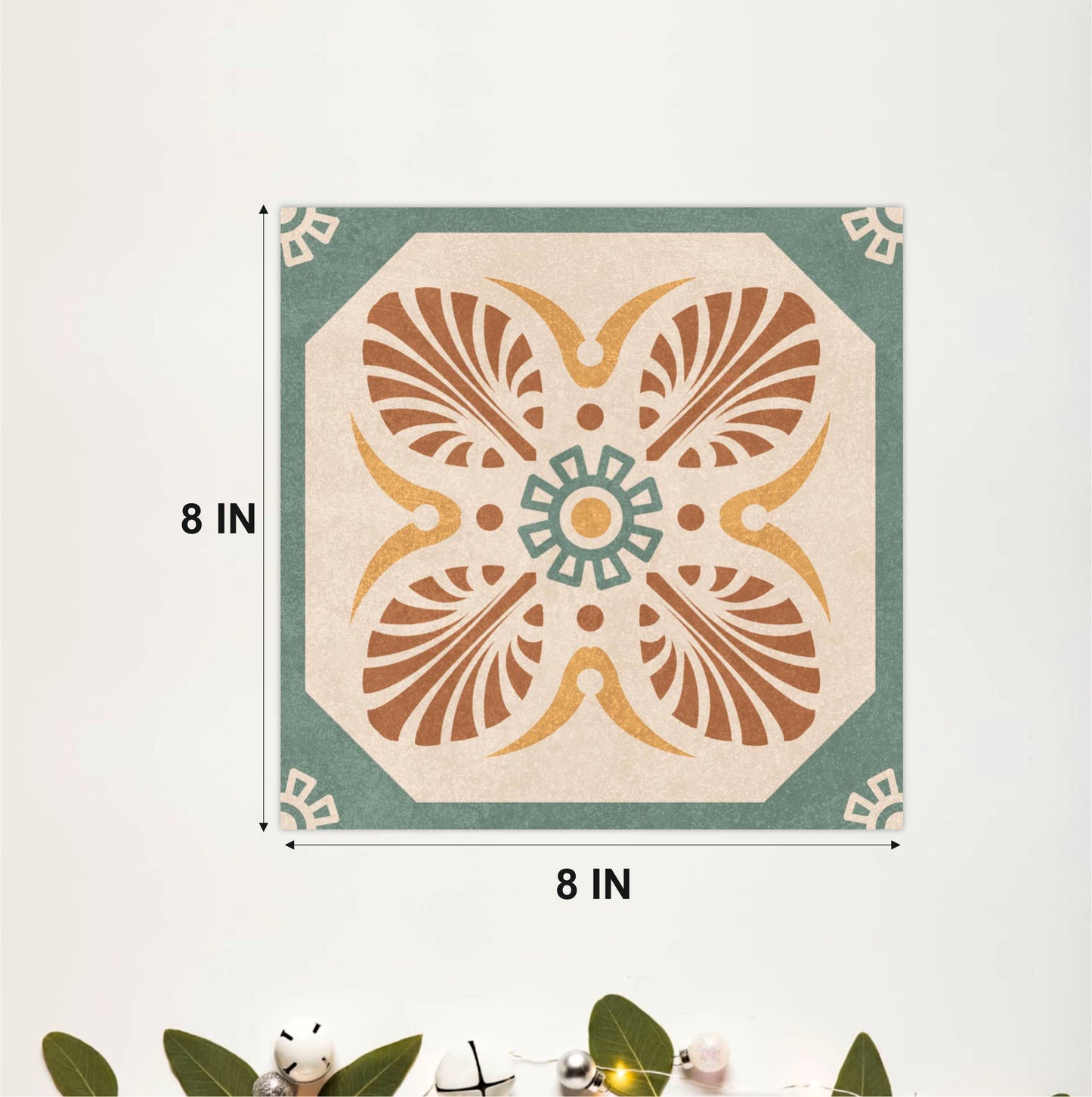 Terracotta Blossom Trellis Tile Sticker