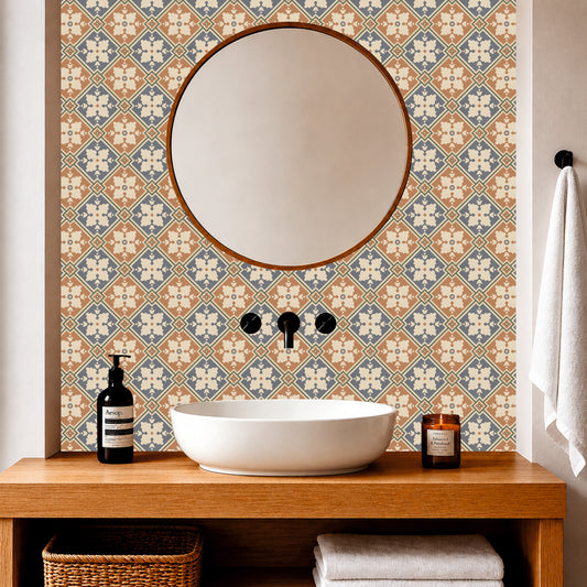 Vintage Diamond Trellis Tile Sticker