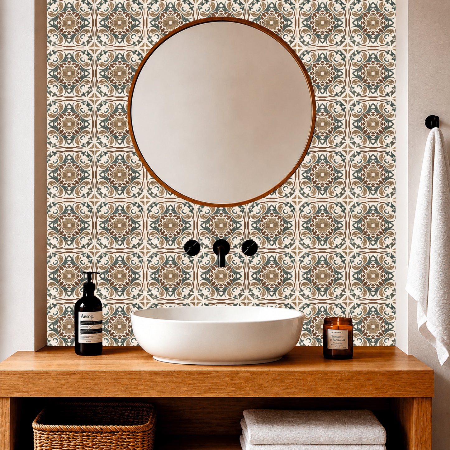 Mediterranean Arabesque Tile Sticker