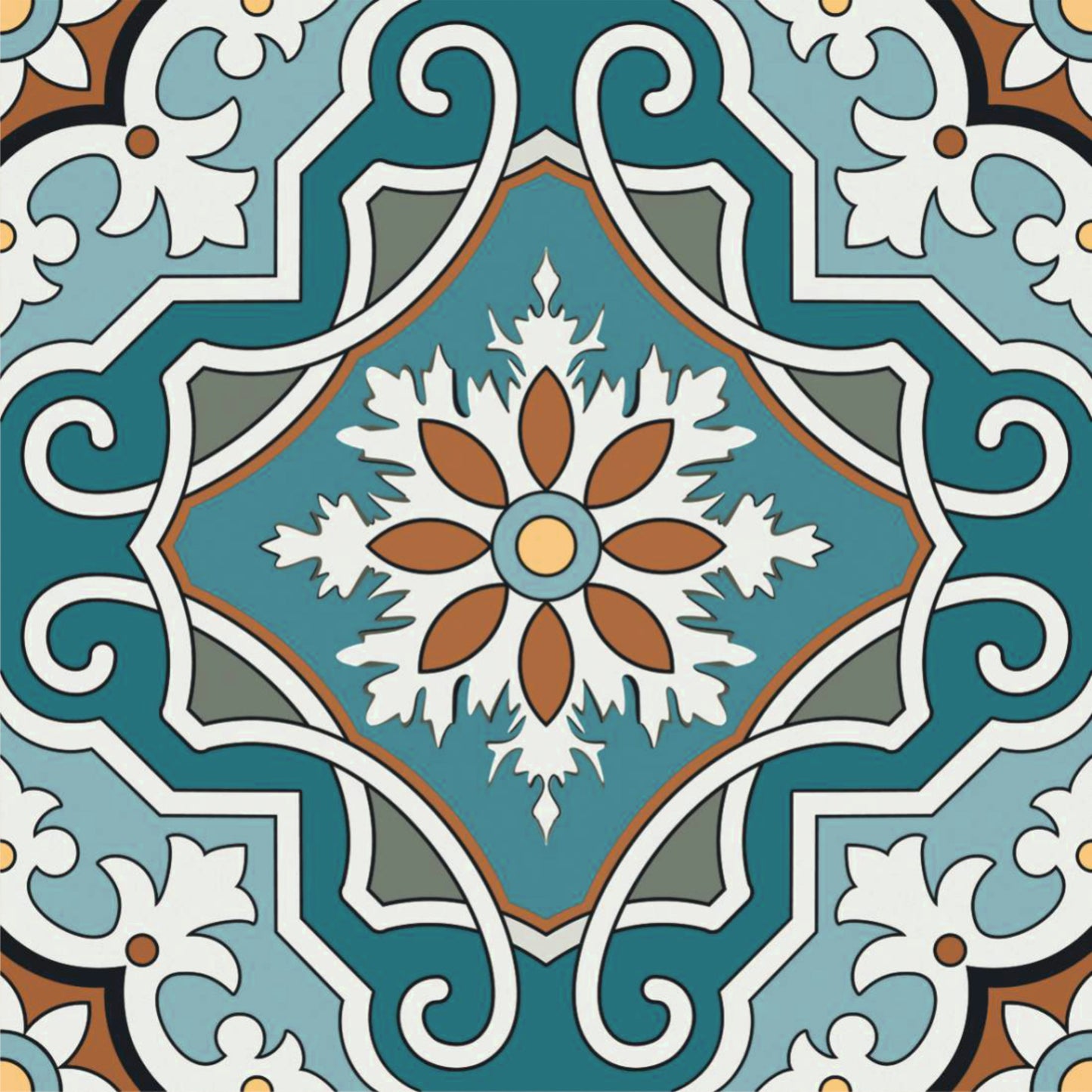Classic Mediterranean Mosaic Tile Sticker