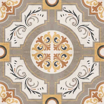 Golden Heritage Medallion Tile Sticker