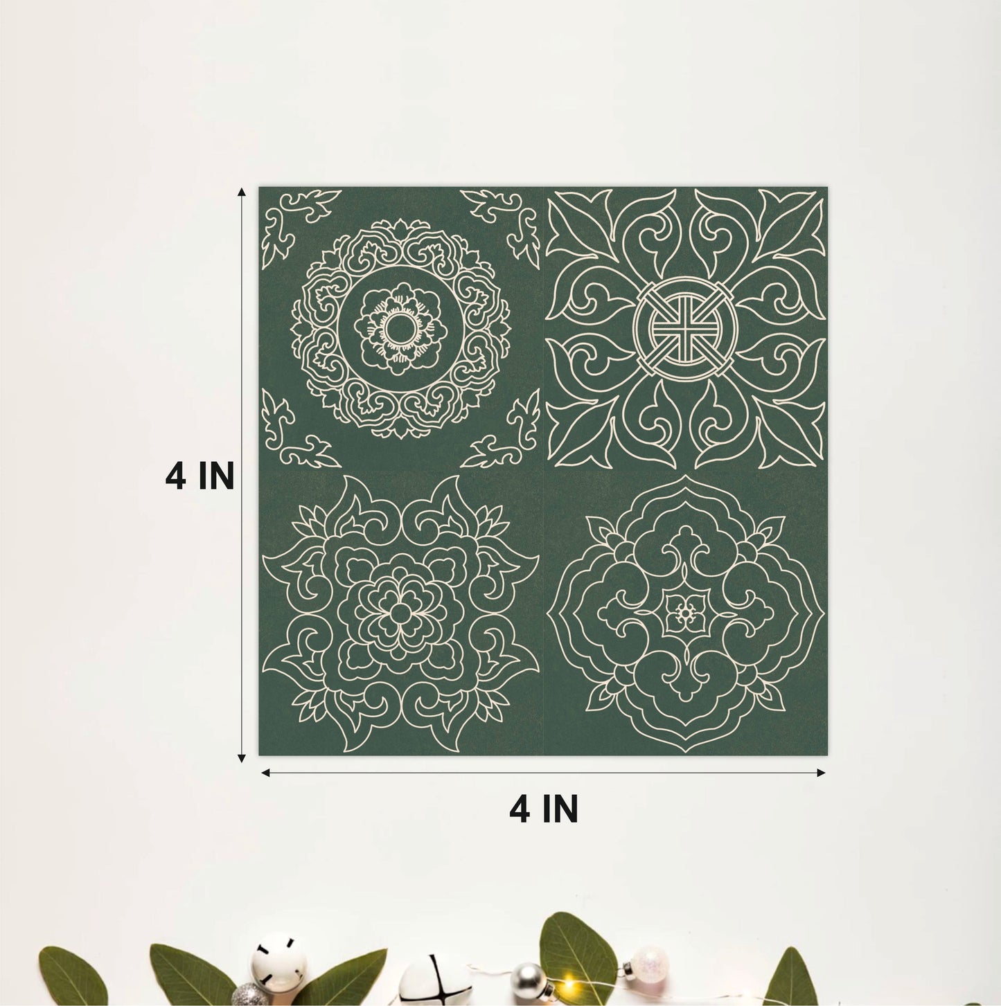Vintage Sage Arabesque Tile Sticker