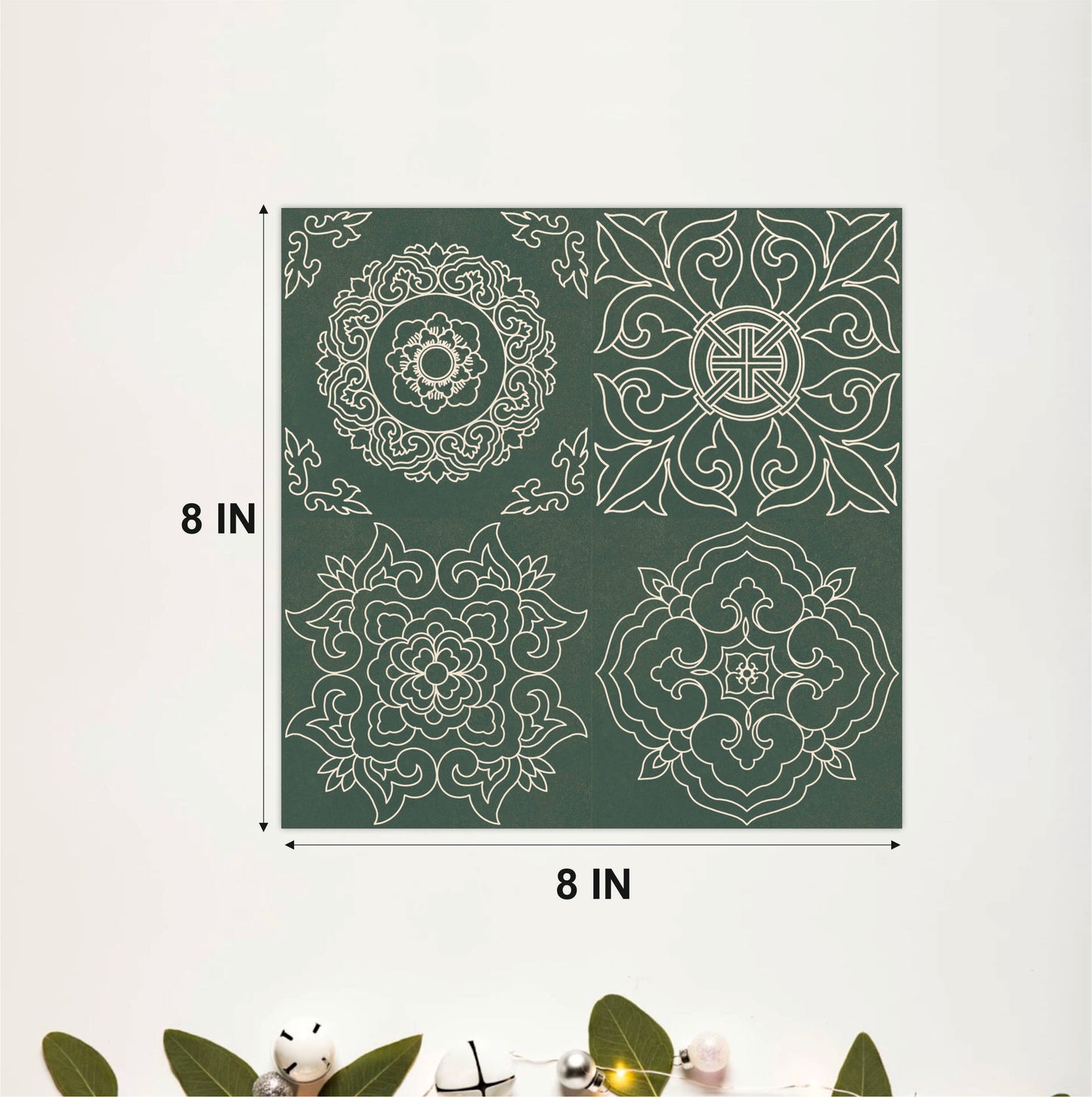 Vintage Sage Arabesque Tile Sticker