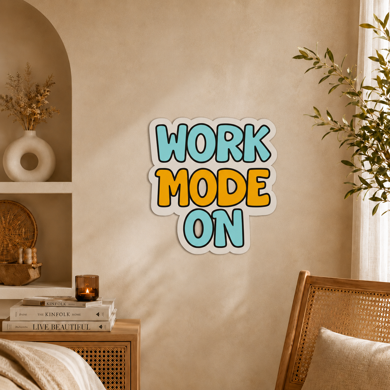 Work Mode On Motivational Wall Art