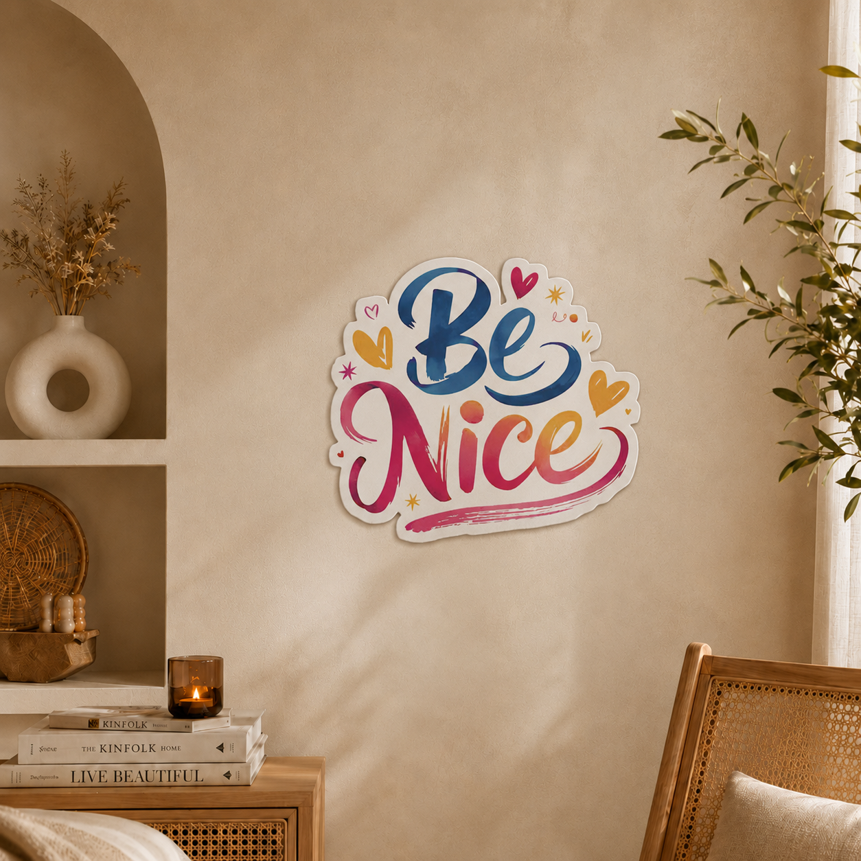 Be Nice Typography Wall Art