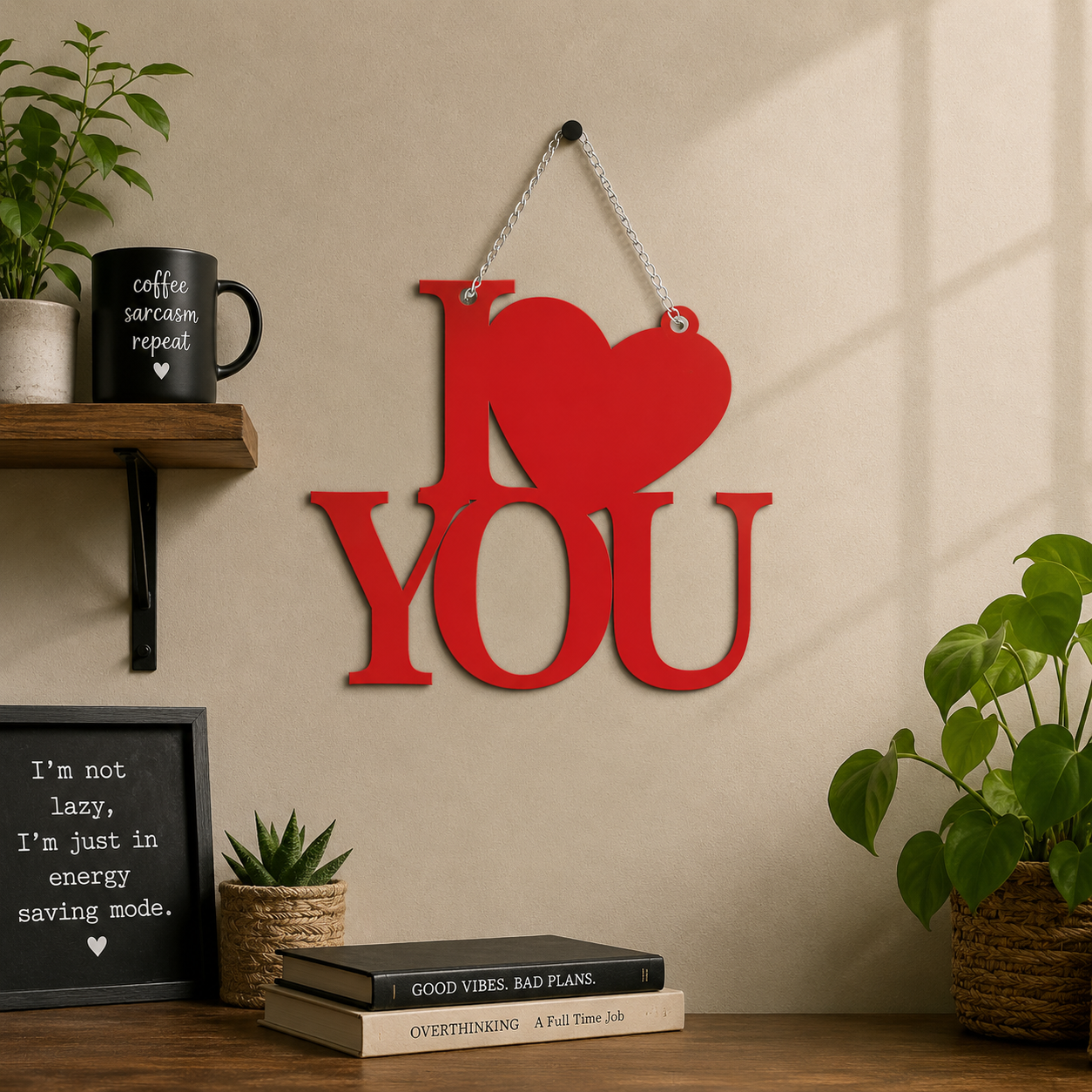 I Love You Heart Wall Hanging