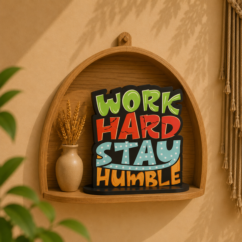 Work Hard Stay Humble Inspirational Table Top Decor