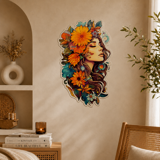 Elegant Floral Portrait Wall Hanging