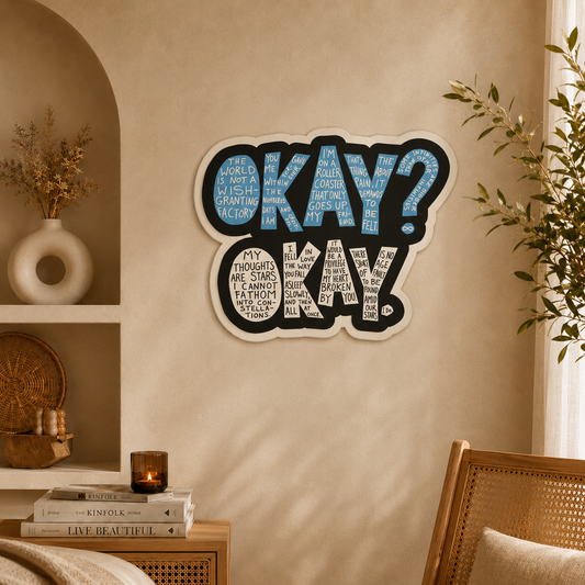 Okay Okay Wooden Wall Art