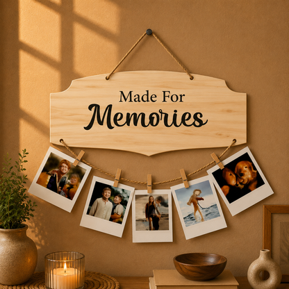 Made For Memories Natural Wood Photo Hanging