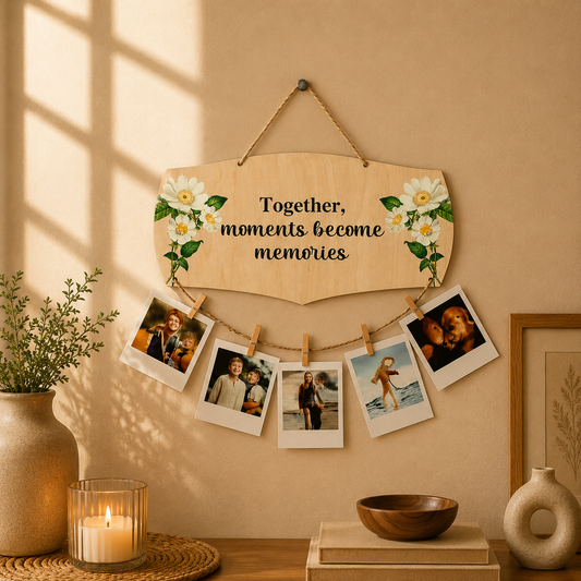 Together Moments Become Memories Photo Hanging