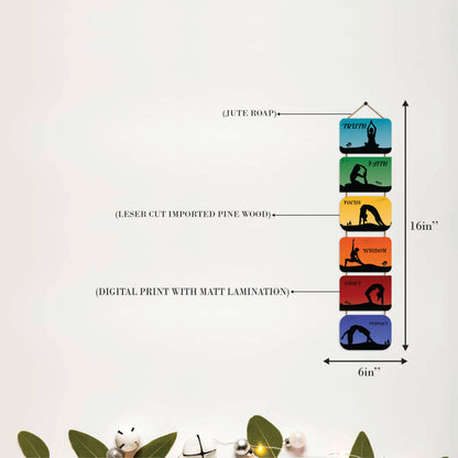 Yoga Poses Inspirational Wall Hanging