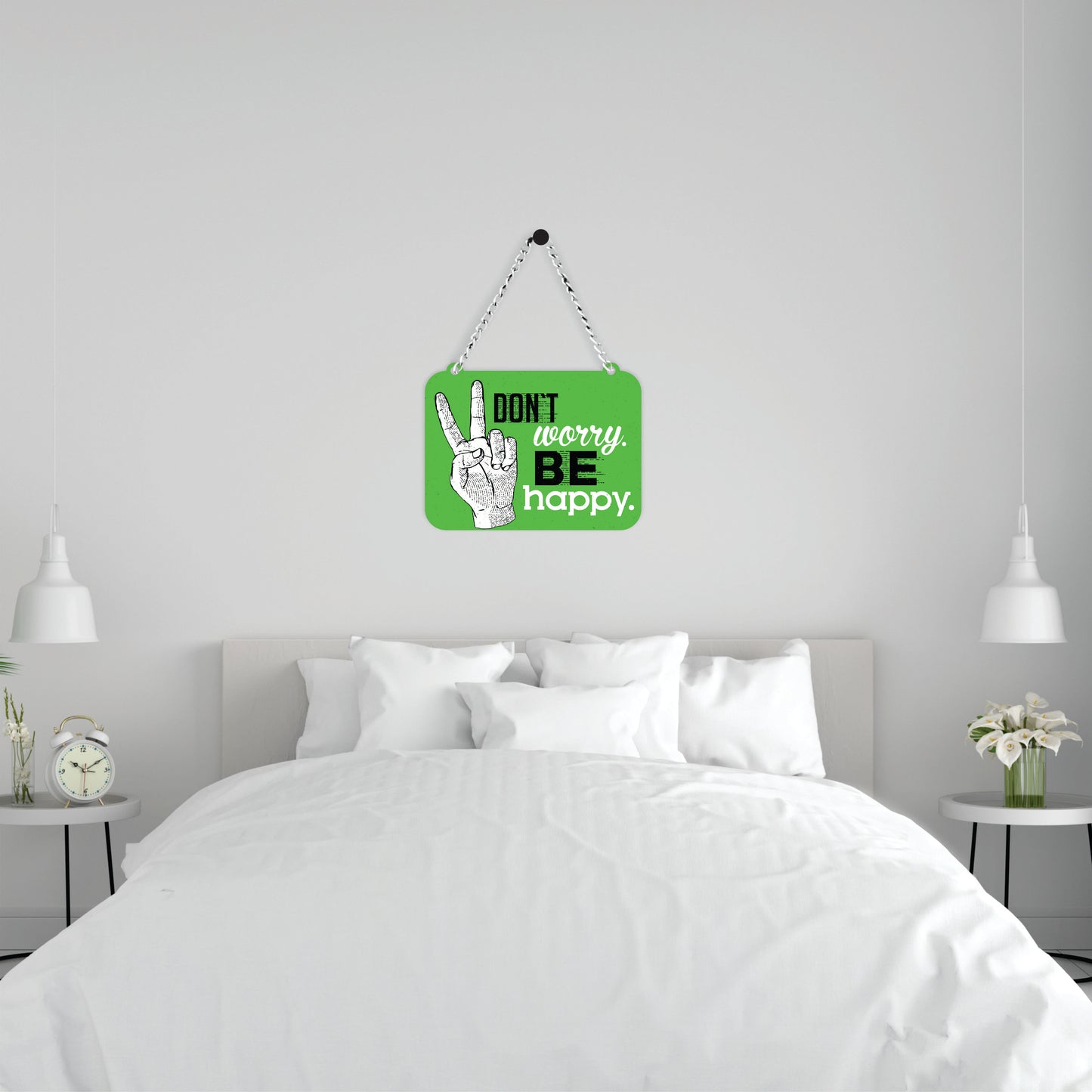 Don't Worry Be Happy Motivational Hanging Wall Decor