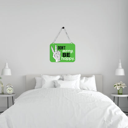 Don't Worry Be Happy Motivational Hanging Wall Decor