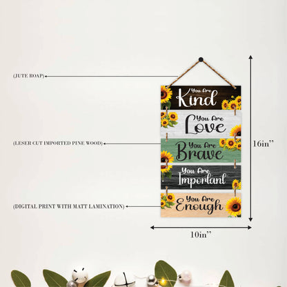 You Are Kind Brave Important Enough Wall Hanging