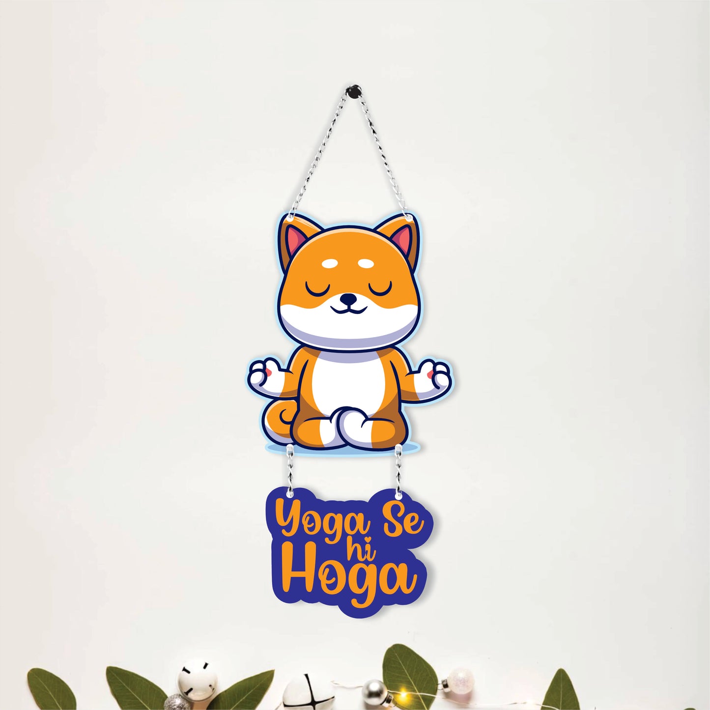 Yoga Se Hi Hoga Meditating Dog Wall Hanging