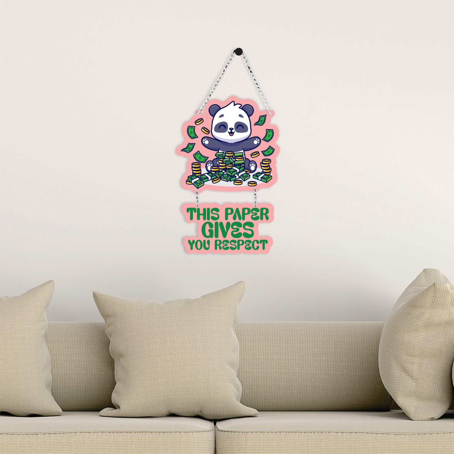 This Paper Gives You Respect Panda Wall Hanging