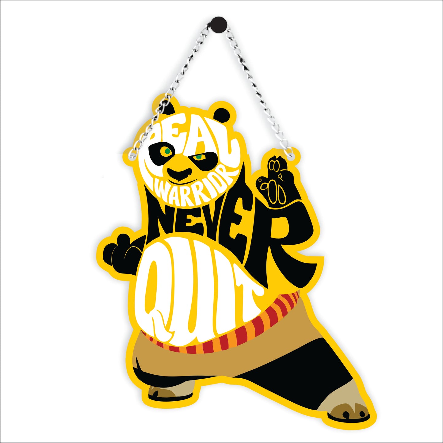 Fear The Warrior Panda Wall Hanging
