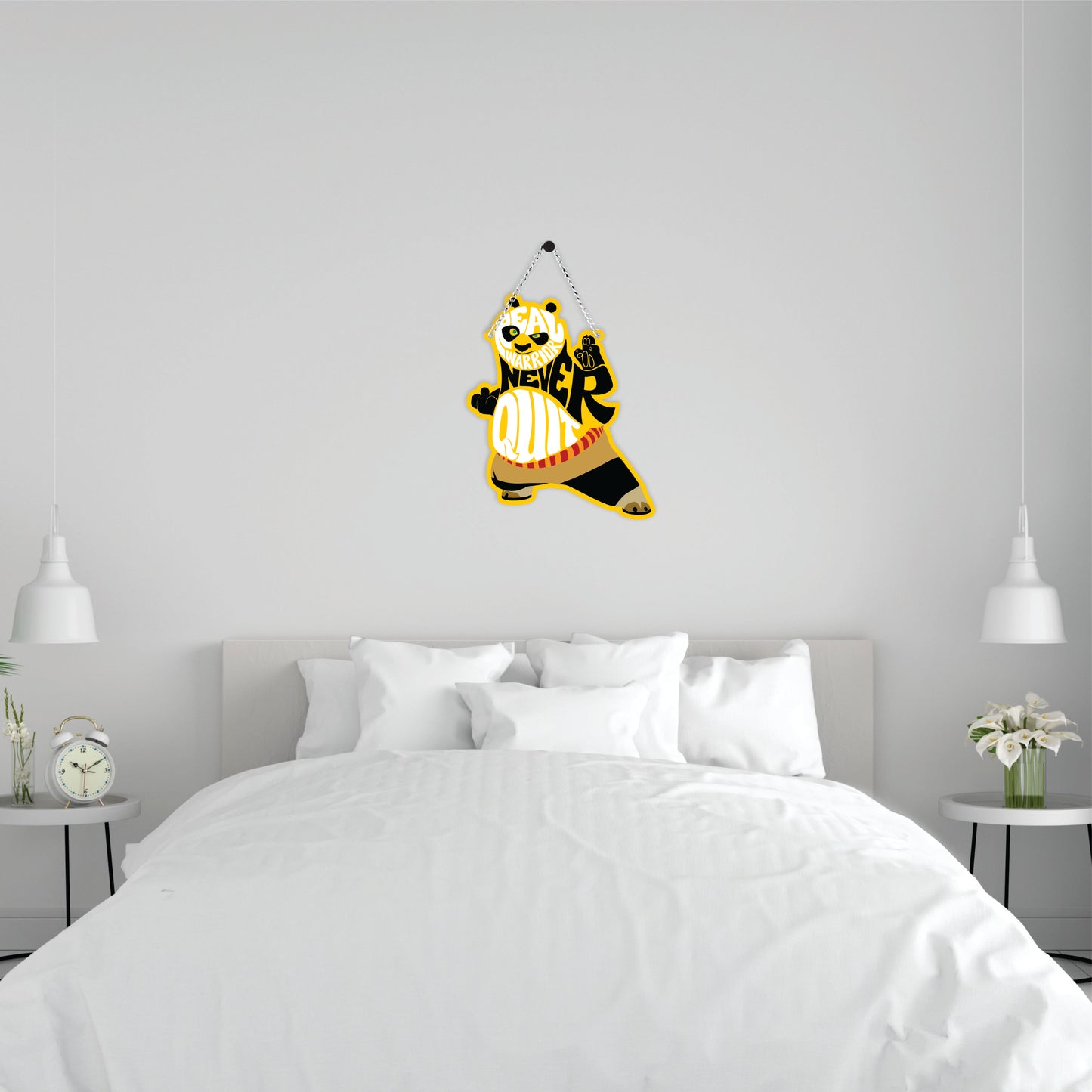 Fear The Warrior Panda Wall Hanging