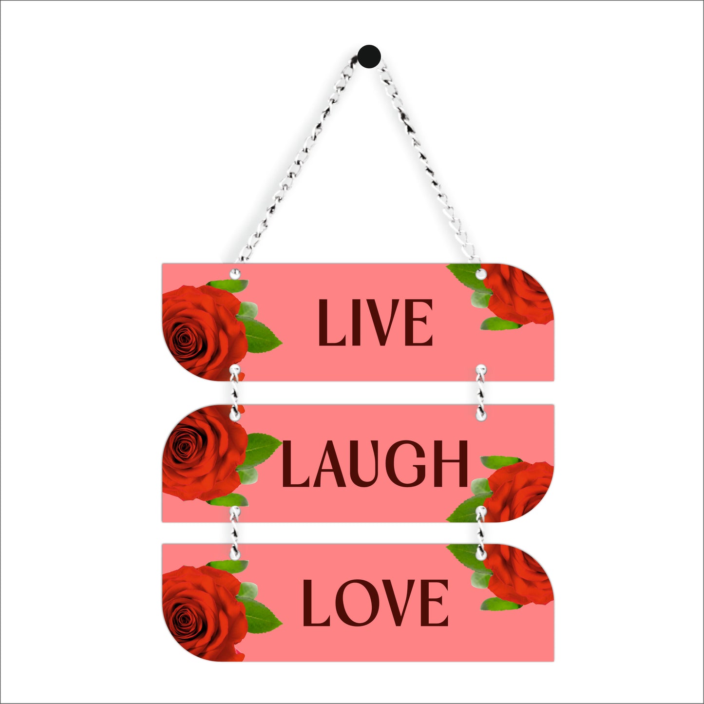 Live Laugh Love Floral Wall Hanging