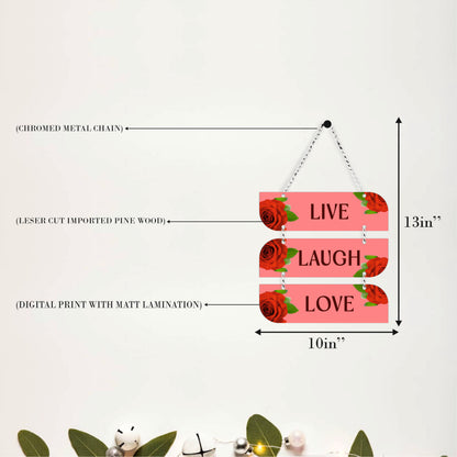 Live Laugh Love Floral Wall Hanging