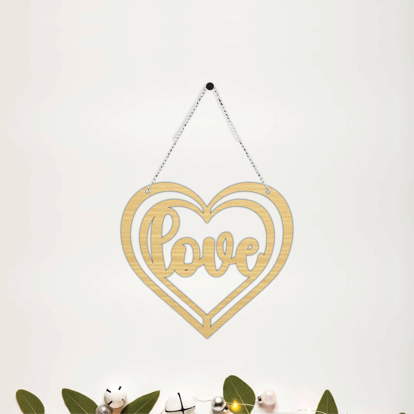 Love Heart Wooden Wall Hanging