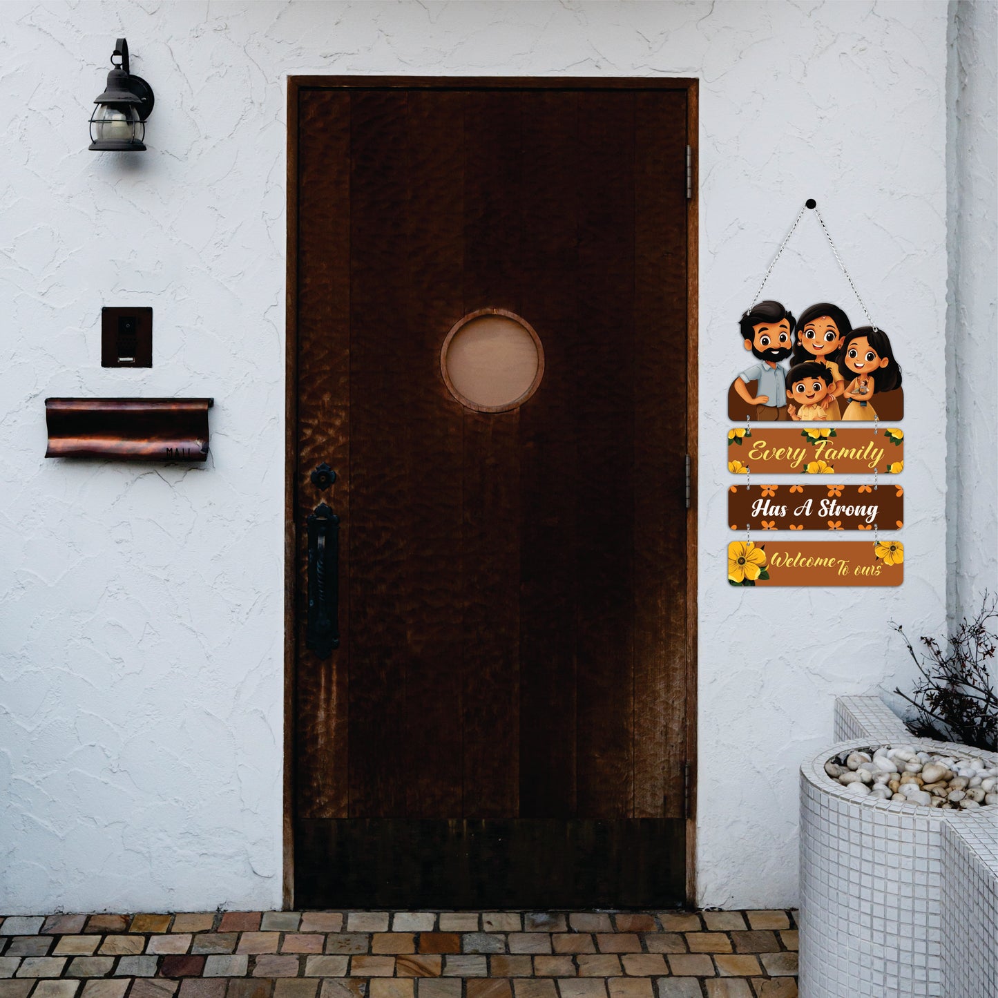 Every Family Has a Story Welcome to Ours Wooden Wall Hanging