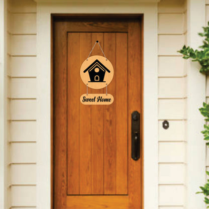 Sweet Home Birdhouse Wooden Wall Hanging