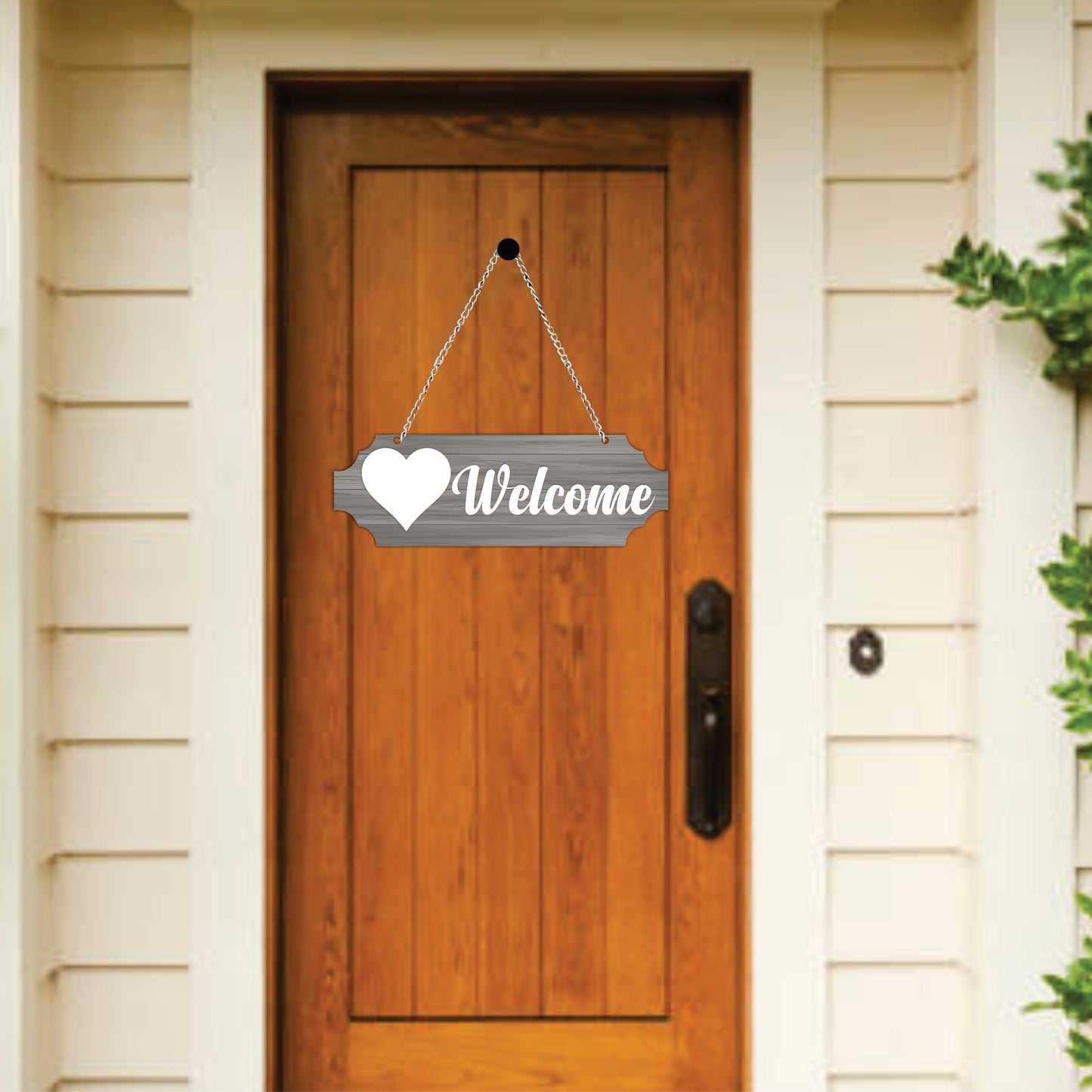 Welcome Heart Wooden Wall Hanging
