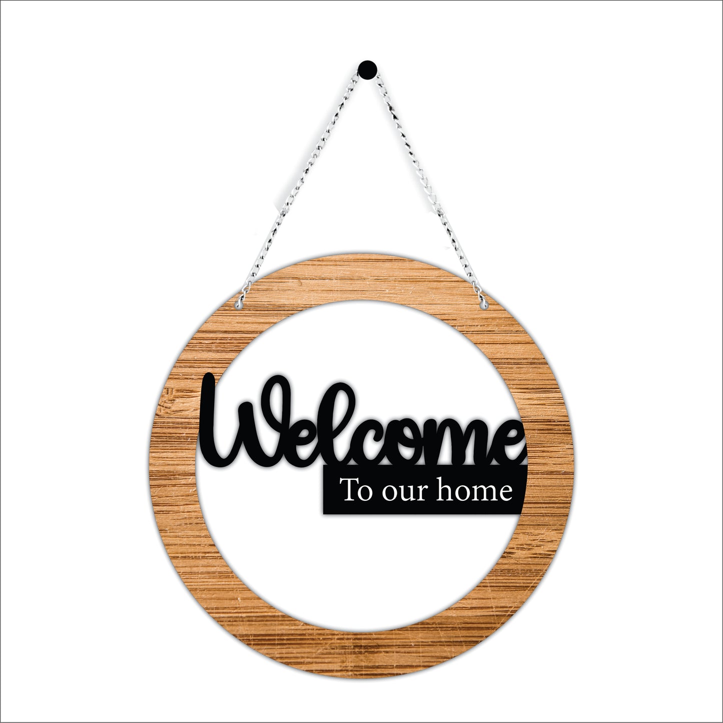 Welcome to Our Home Wooden Wall Hanging