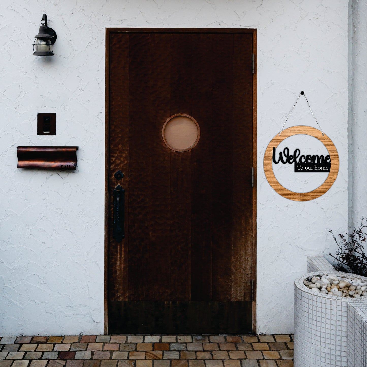 Welcome to Our Home Wooden Wall Hanging