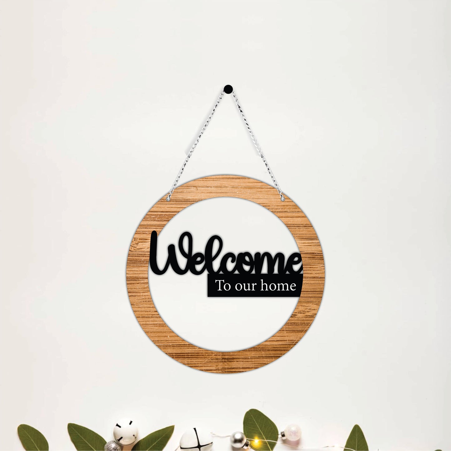 Welcome to Our Home Wooden Wall Hanging