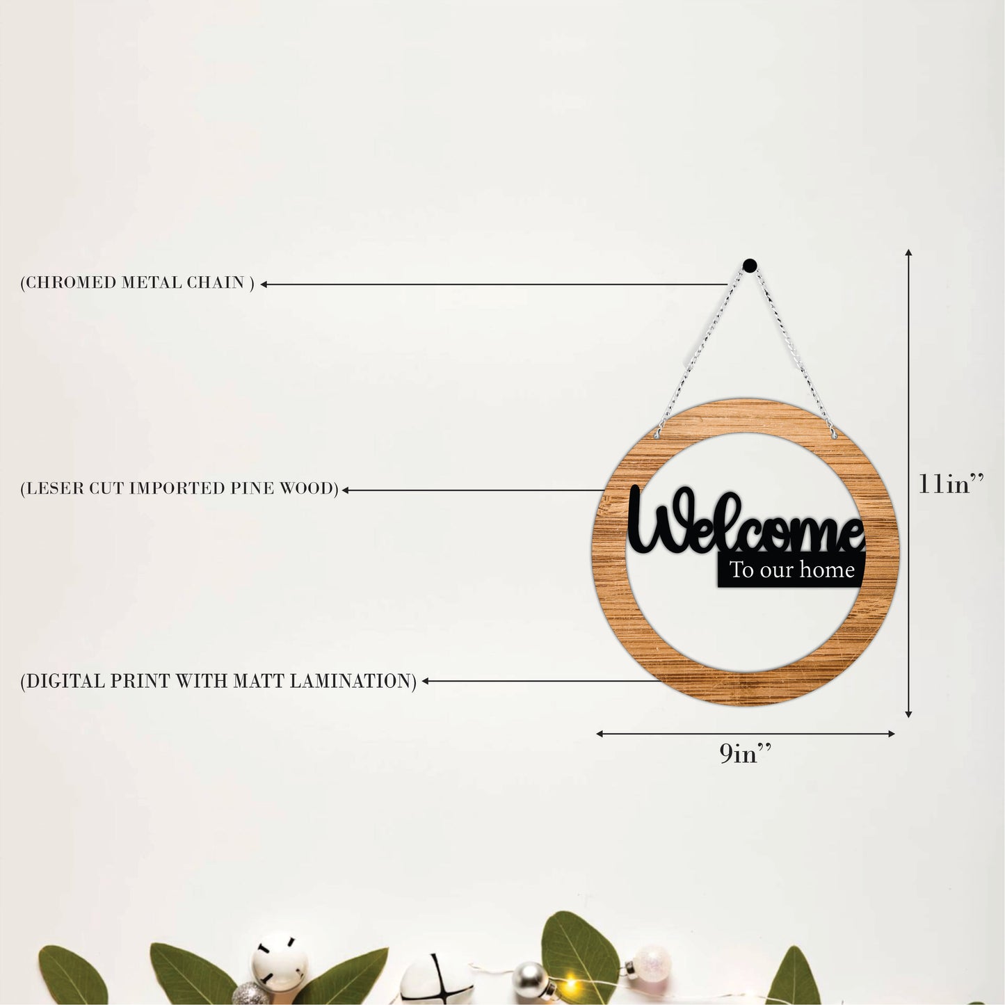 Welcome to Our Home Wooden Wall Hanging