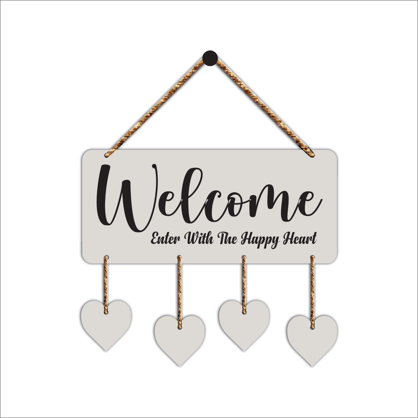 Heart Charm Welcome Hanging Wall Decor