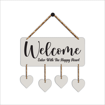 Heart Charm Welcome Hanging Wall Decor