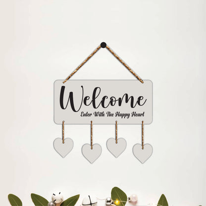 Heart Charm Welcome Hanging Wall Decor