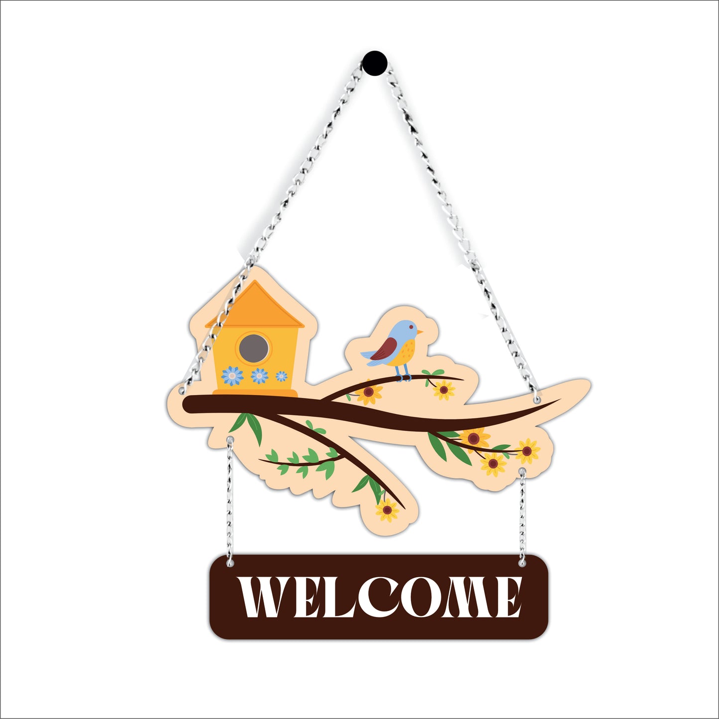 Welcome Bird House Wall Hanging