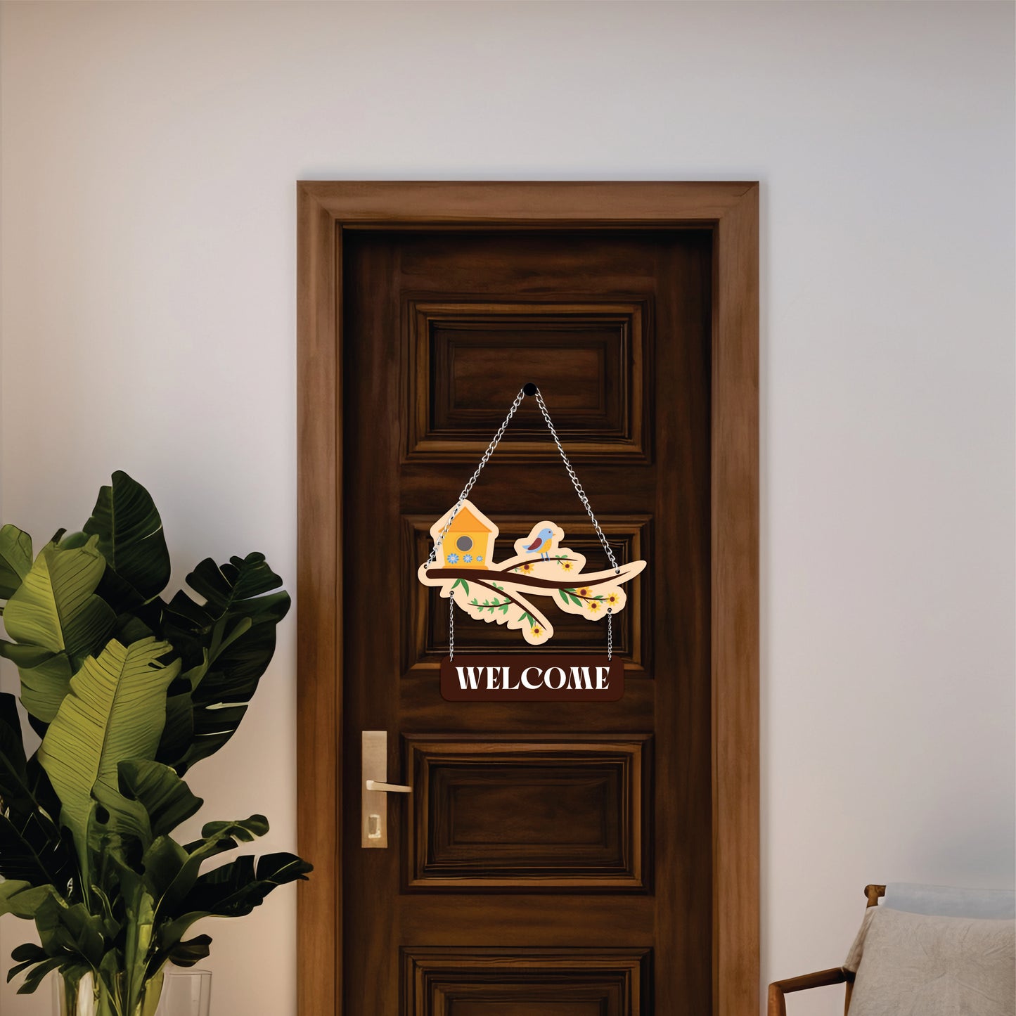 Welcome Bird House Wall Hanging