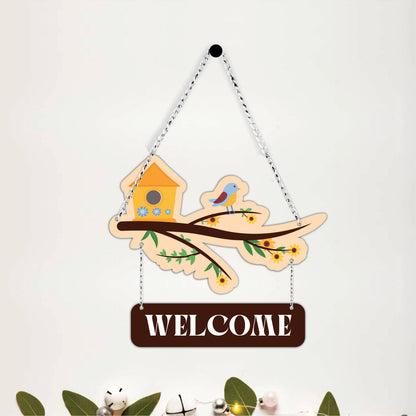 Welcome Bird House Wall Hanging