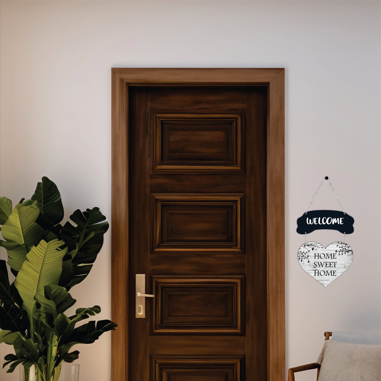 Welcome Heart Plaque Wall Decor