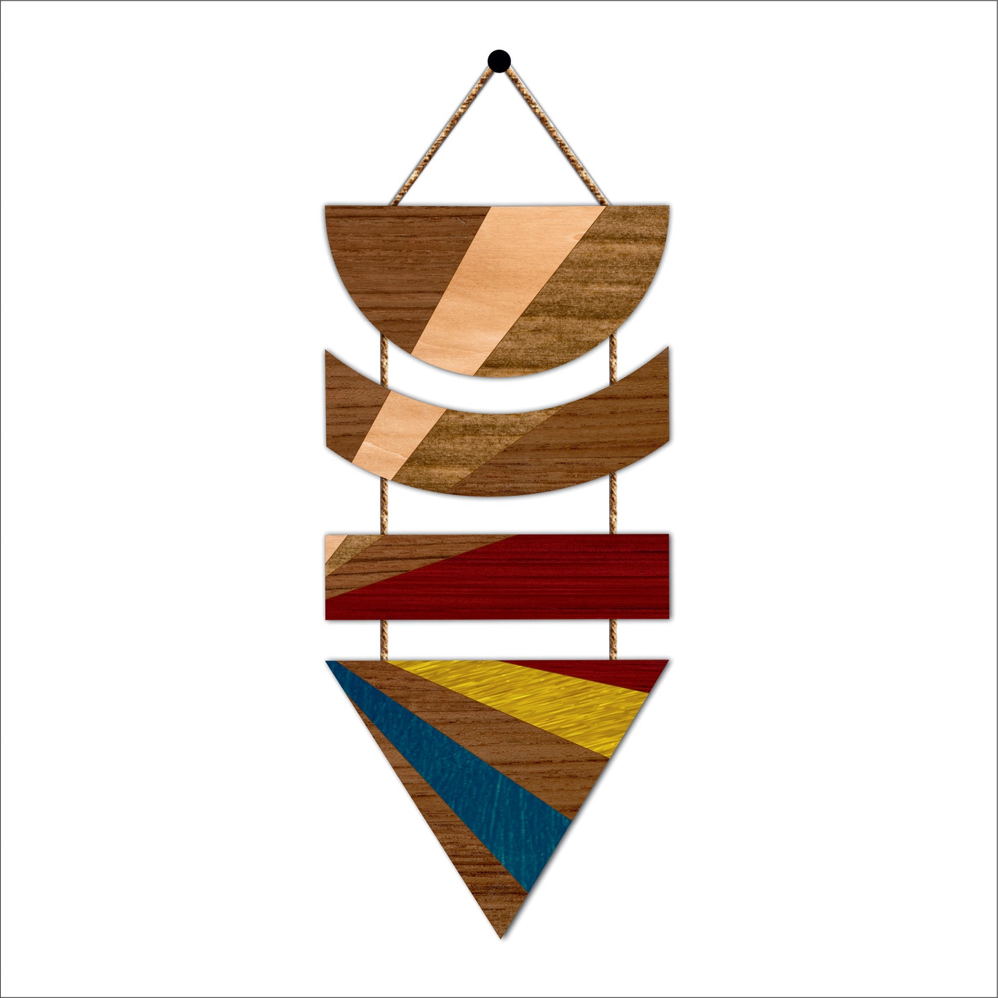 Artistic Wooden Geometric Wall Hanging