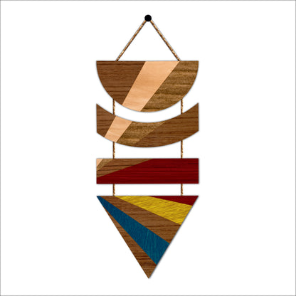 Artistic Wooden Geometric Wall Hanging