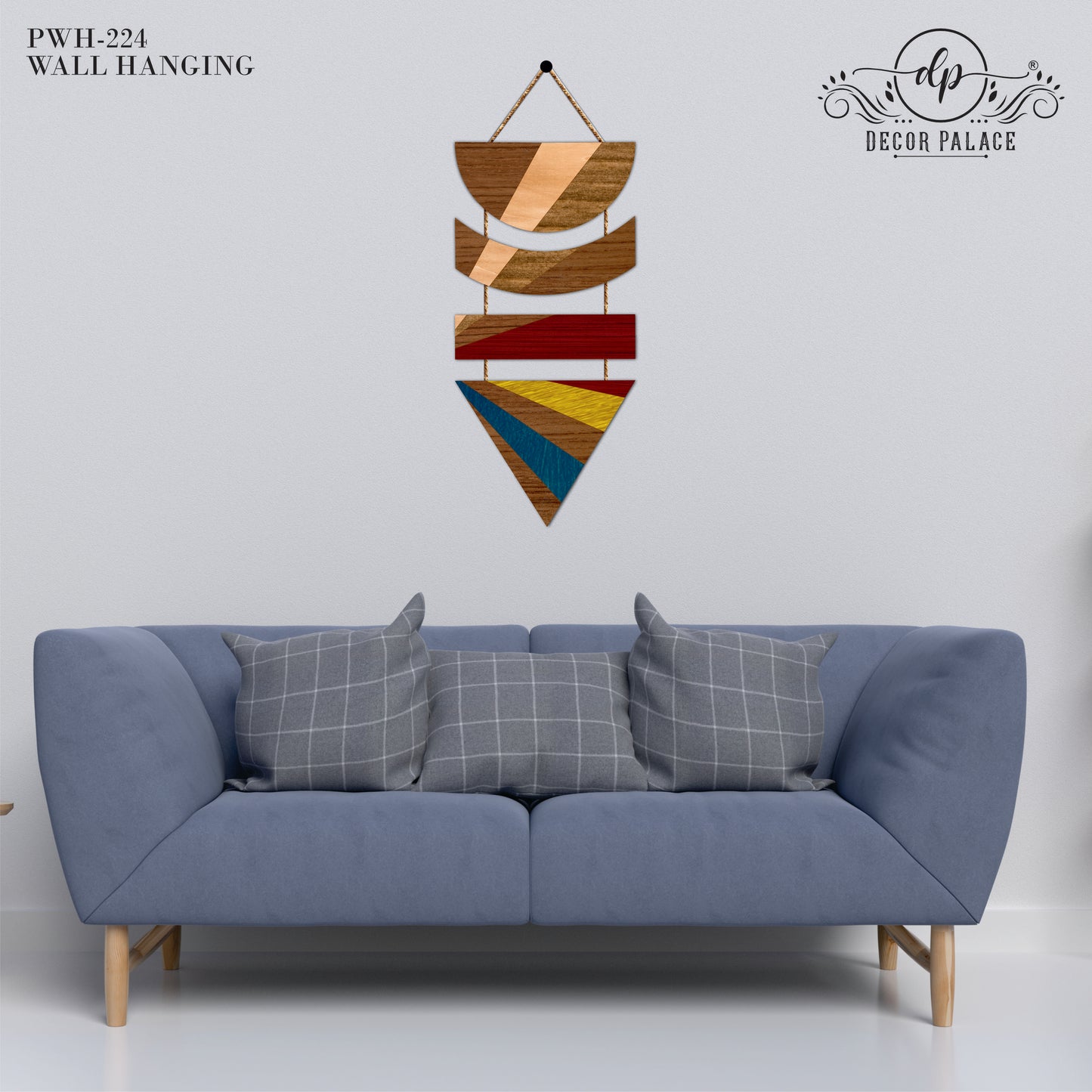 Artistic Wooden Geometric Wall Hanging