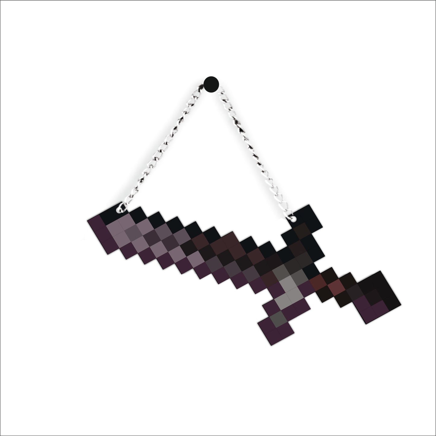 Retro Pixel Netherite Sword Gaming Wall Hanging