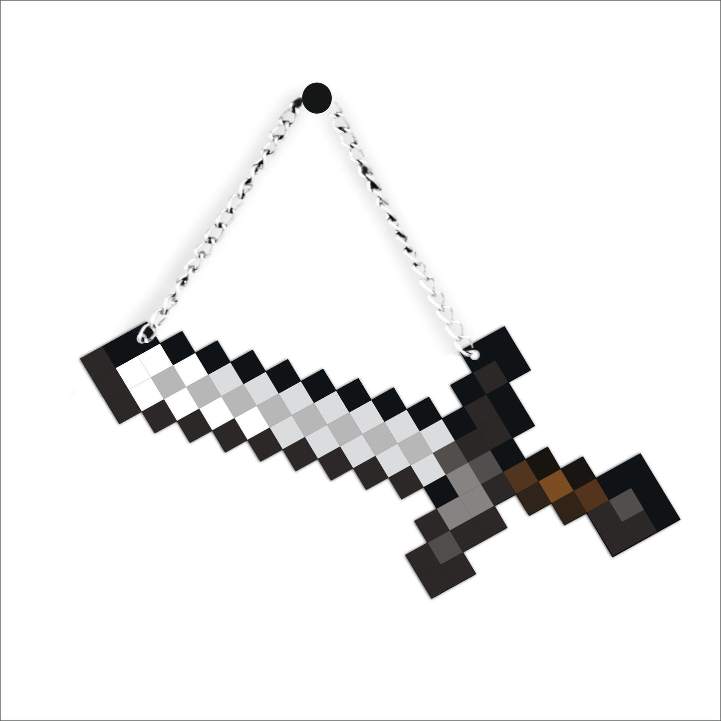 Retro Pixel Iron Sword Gaming Wall Hanging