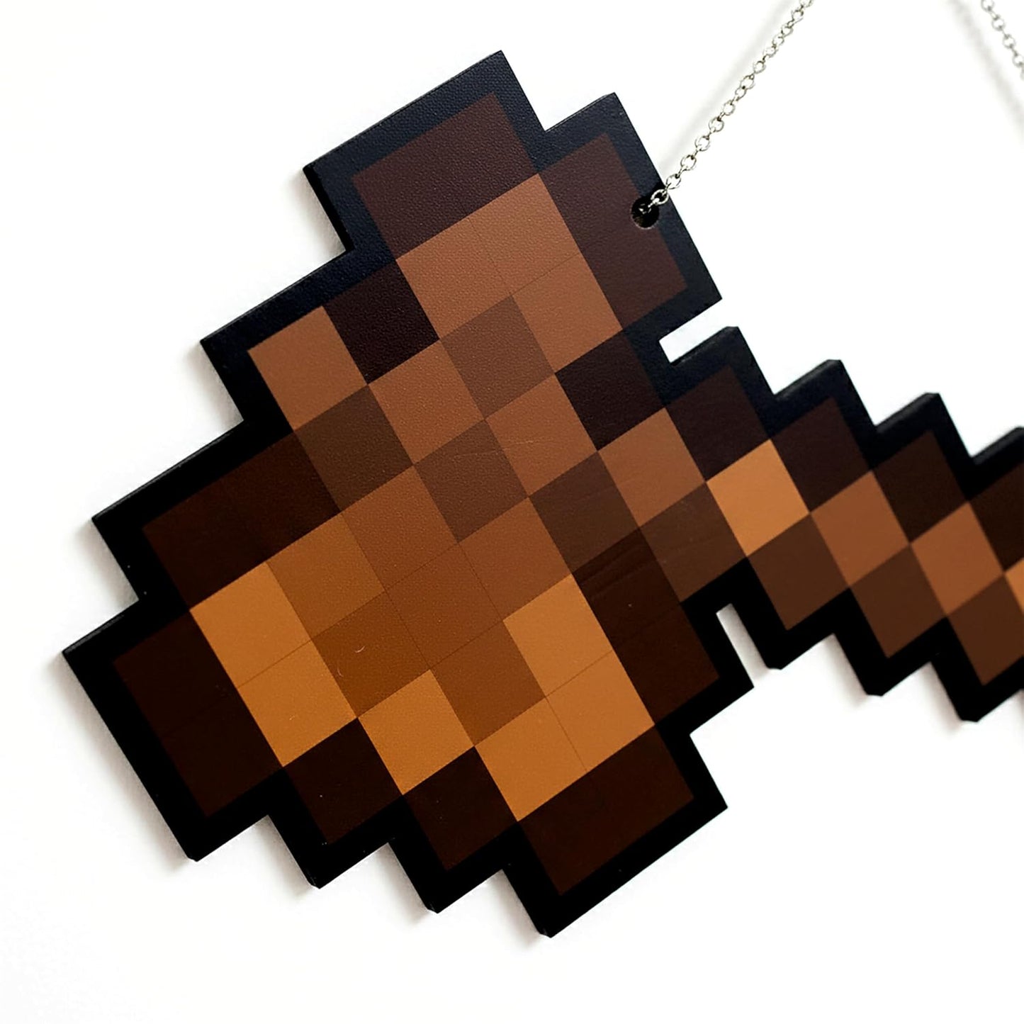 Retro Pixel Wooden Axe Gaming Wall Hanging