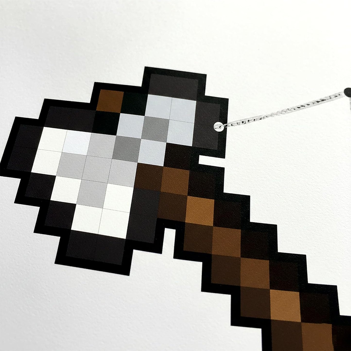 Retro Pixel Iron Axe Gaming Wall Hanging